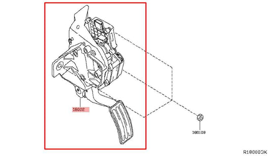 2014-20 Infiniti QX60 3.5L FWD Accelerator Throttle Gas Pedal Sensor 18002-9NB4A - Alshned Auto Parts
