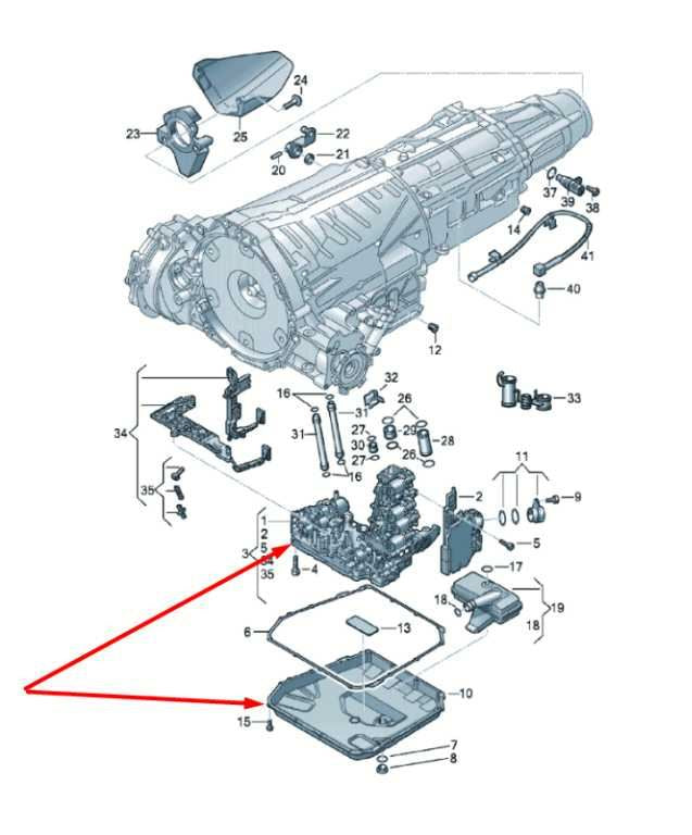 13-16 Audi S4 Premium Plus 3.0L AWD 7-Spd Auto Transmission Valve Body w Oil Pan1