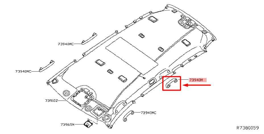 2013-2020 Nissan Pathfinder Rear Left Headliner Grab Grib Handle 73940-3JA2A OEM - Alshned Auto Parts