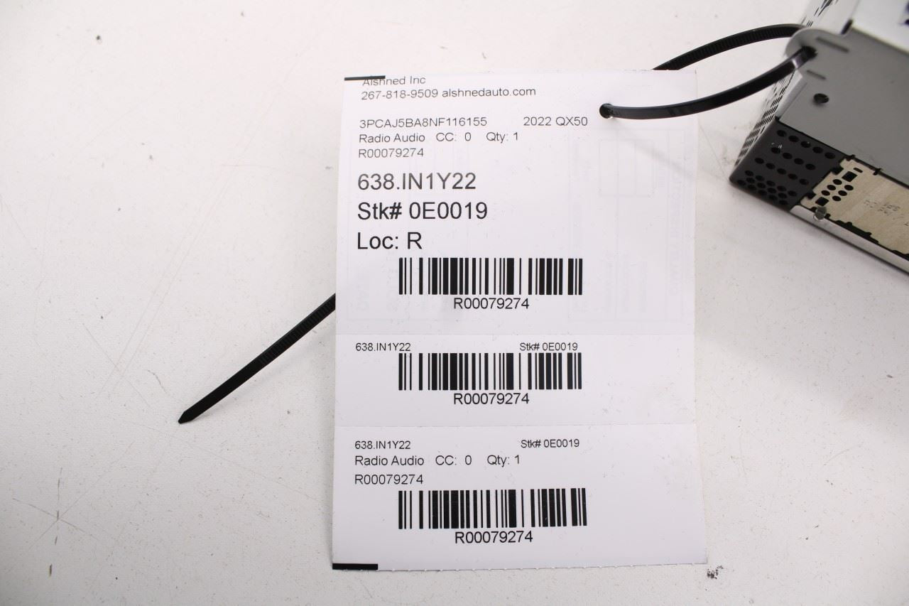 2019-2022 Infiniti QX50 LUXE Bosch Audio Radio Receiver 2591A-6HN5A OEM - Alshned Auto Parts