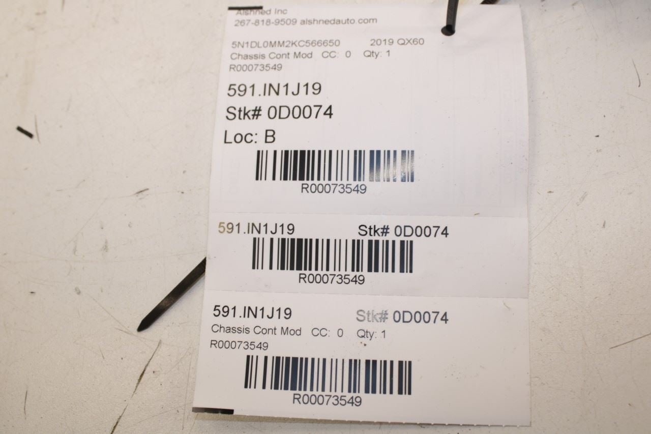 2014-2020 Infiniti QX60 Pure 3.5L Cooling Fan Control Module 21493-3JA0E OEM - Alshned Auto Parts