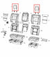 19-24 Ram 1500 Big Horn Crew Cab Rear Right Left Side 2nd Row Seat Headrest Set - Alshned Auto Parts