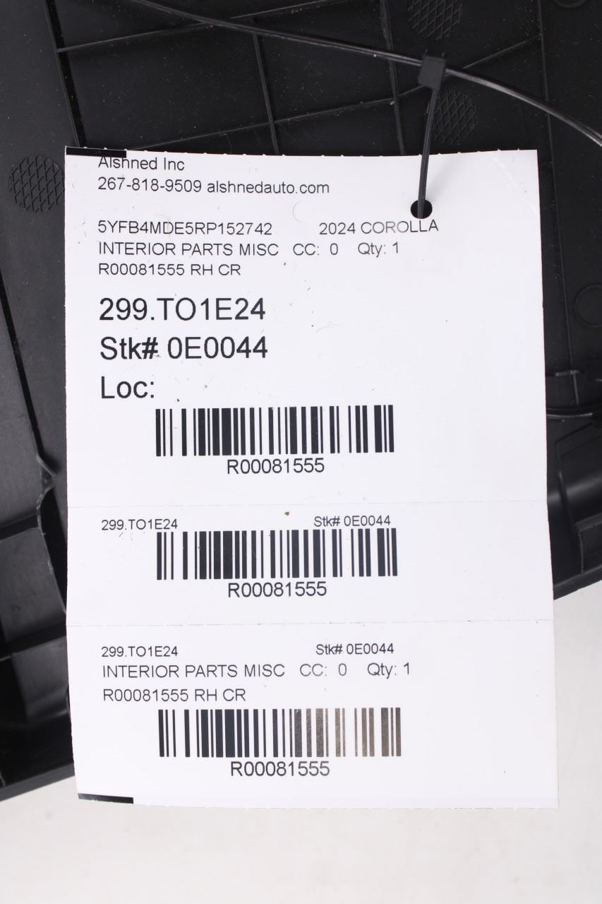 2020-25 Toyota Corolla LE Right Lower Center B-Pillar Molding 62414-02450 *ReaD*11