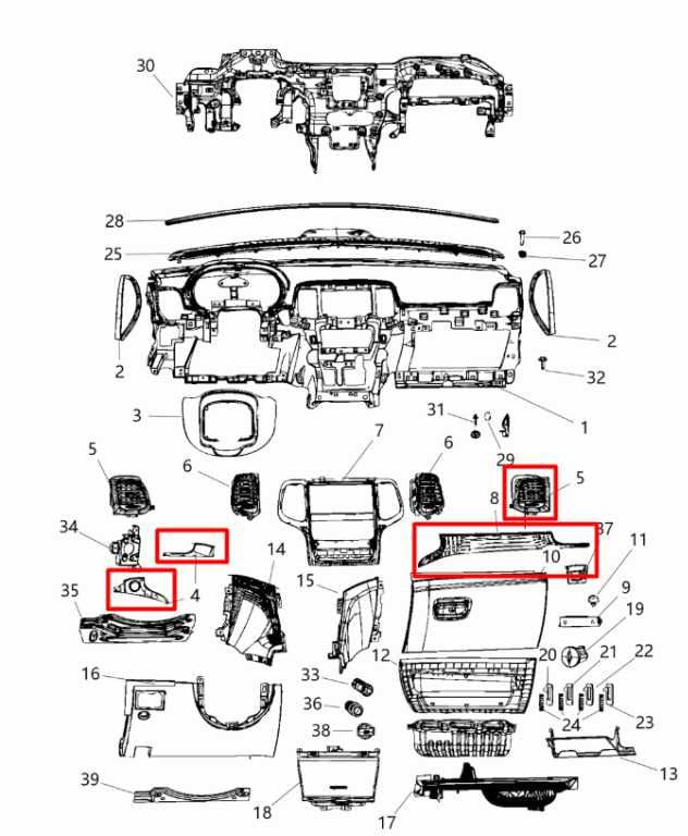 2014-19 Jeep Grand Cherokee Dash RH and LH Side Bezel Trim Trim Panel Set *ReaD* - Alshned Auto Parts