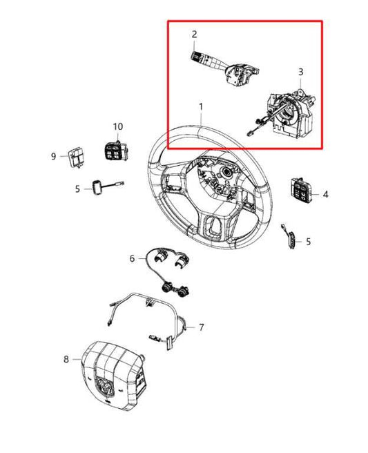 11-23 Ram 2500 Tradesman Crew Cab Steering Column Light Turn Signal Wiper Switch - Alshned Auto Parts