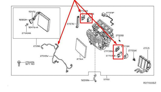 2014-2020 Infiniti QX60 HVAC System Wire Harness with Blend Door Actuator Set - Alshned Auto Parts
