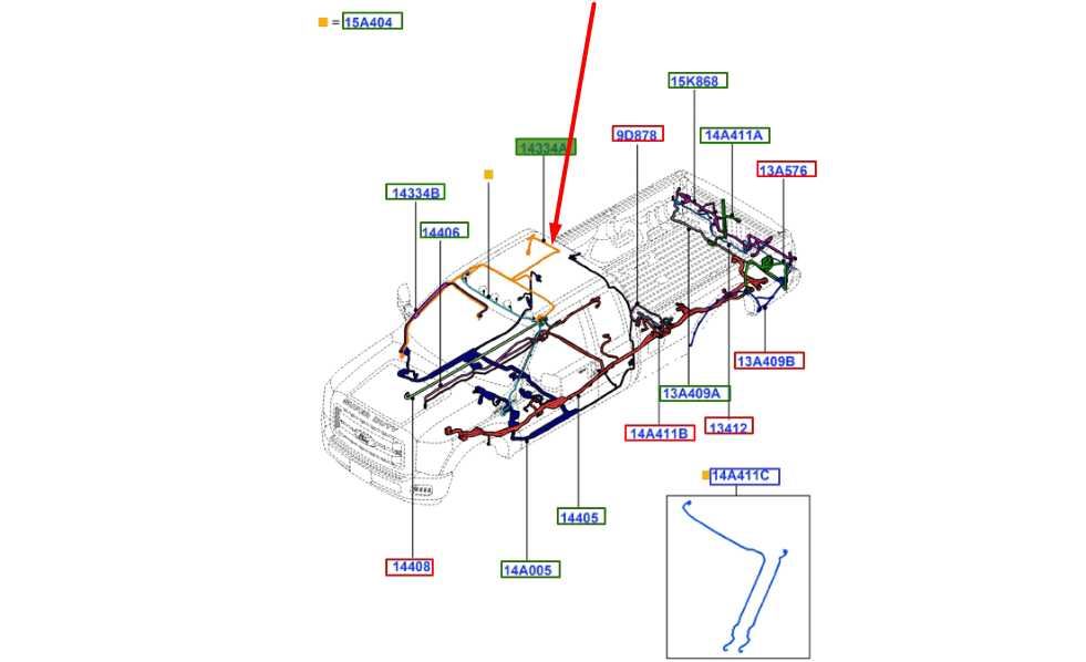 11-12 Ford F250 350 SD Crew Cab Roof Headliner Wire Wiring Harness BC3T-14334-LD1