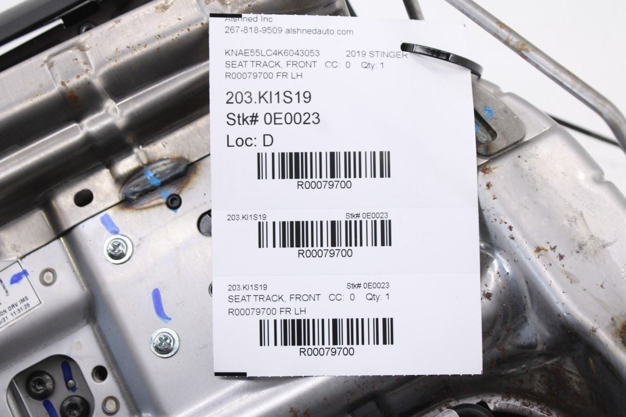 18-21 Kia Stinger GT2 AWD 3.3L Front Left Side Seat Lower Track Frame w/ Motors - Alshned Auto Parts