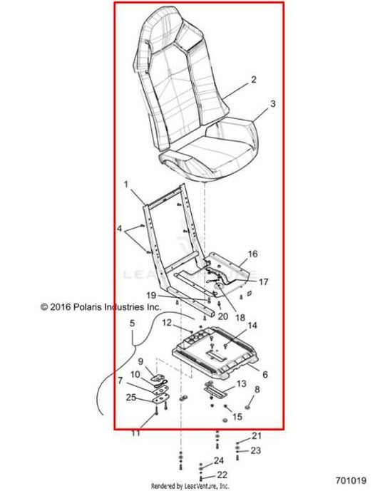 17-23 Polaris RZR XP 1000 Passenger Right and Driver Left Side Seat Complete Set - Alshned Auto Parts