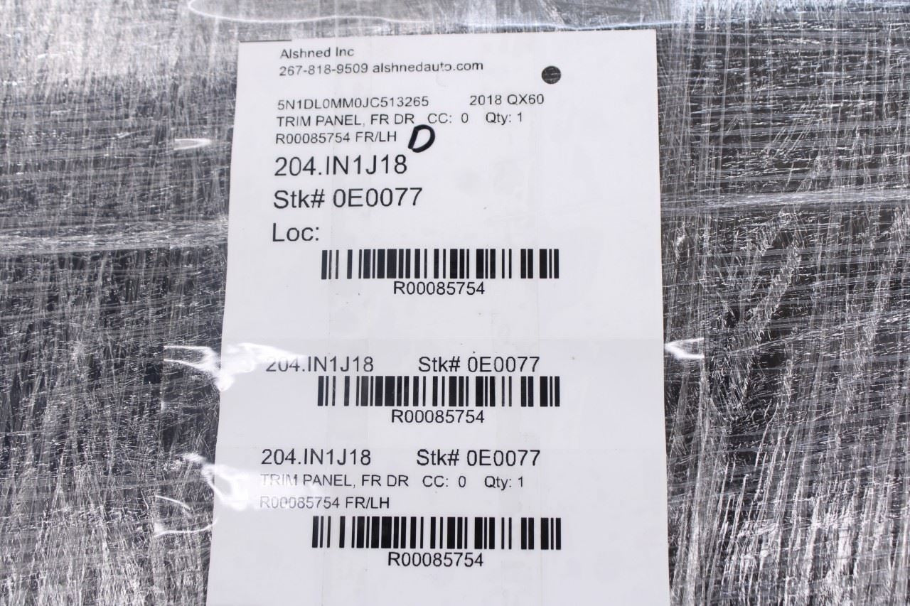 2016-2020 Infiniti QX60 Front Right Side Door Trim Panel 809A0-9NF0A OEM *ReaD* - Alshned Auto Parts