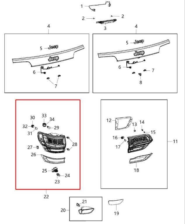 2015-2018 Jeep Grand Cherokee Summit Rear Left Side Tail Light Lamp 68236135AC - Alshned Auto Parts