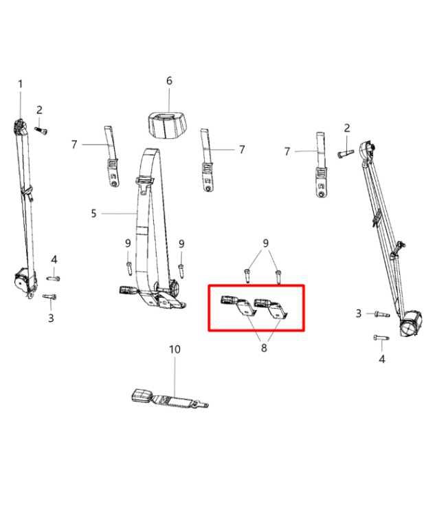 13-19 Ram 1500 Laramie Crew Cab Rear RH and LH Side 2nd Row Seat Belt Buckle Set - Alshned Auto Parts