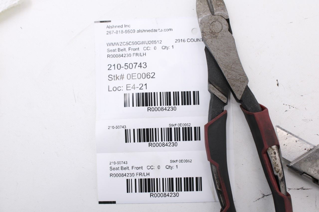 2011-16 Mini Countryman Cooper S 1.6L Front Driver Left Side Seat Belt Retractor9