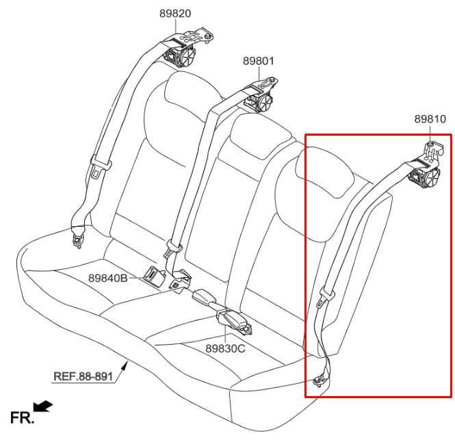 16-20 Hyundai Elantra SE 2.0L Rear Driver Left Side 2nd Row Seat Belt Retractor - Alshned Auto Parts