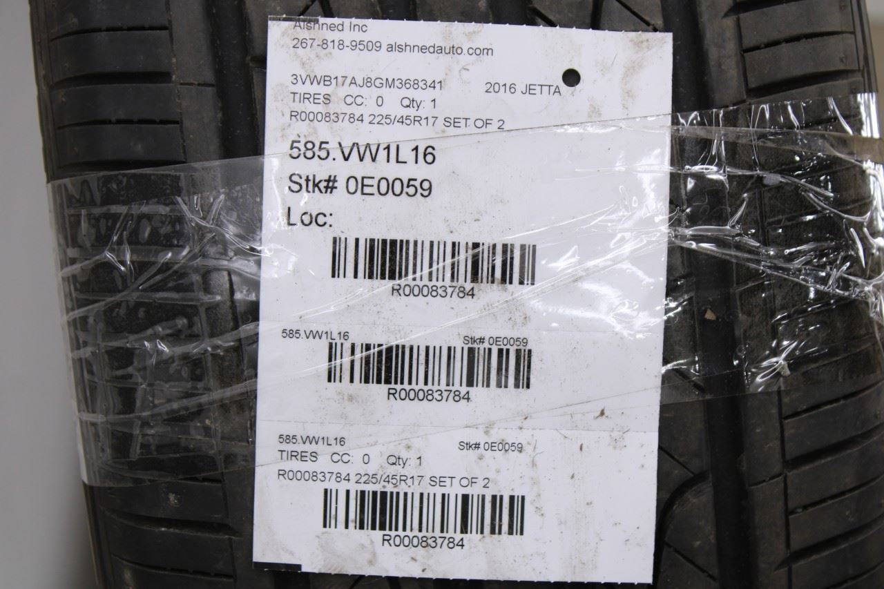 2024 Tire Hankook Ventus V2 Concept 2 225/45R17 94V Set of 2 R837848