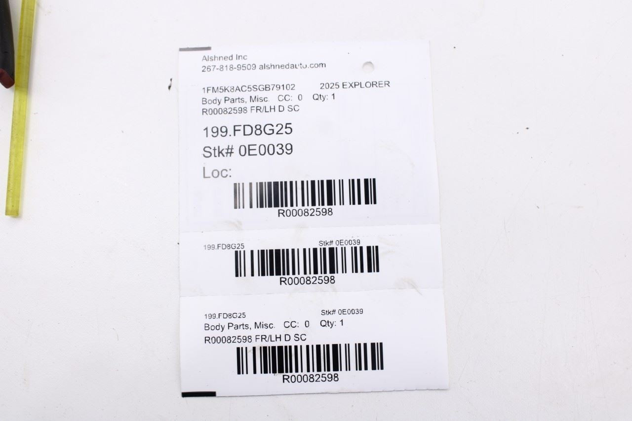 20-26 Ford Explorer Interceptor Front Left Door Lower Molding LB5Z7820879AC*ReaD12