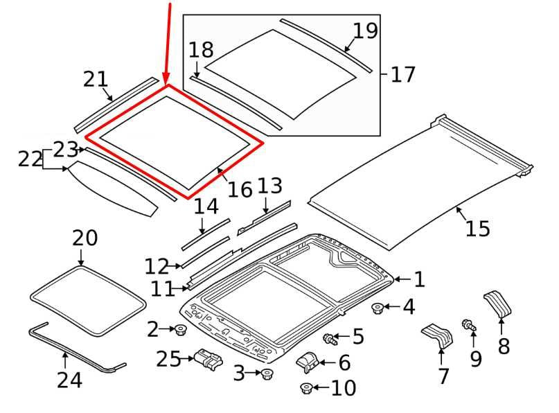 2019-2025 Infiniti QX50 LUXE Roof Sunroof Center Middle Window Glass 91210-5NA0A - Alshned Auto Parts