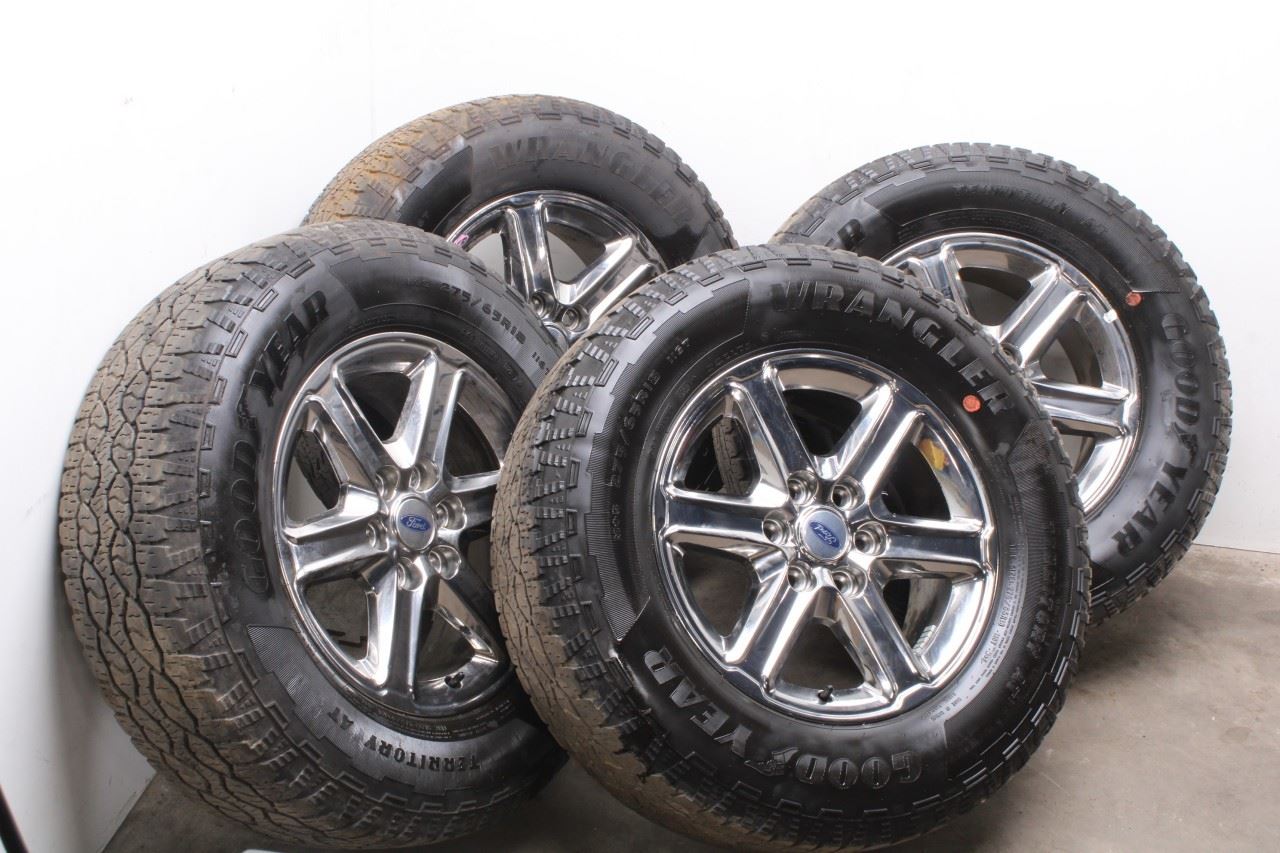 23-25 Ford F150 XLT Wheel Tire Goodyear Wrangler Territory AT 275/65R18 Set of 42