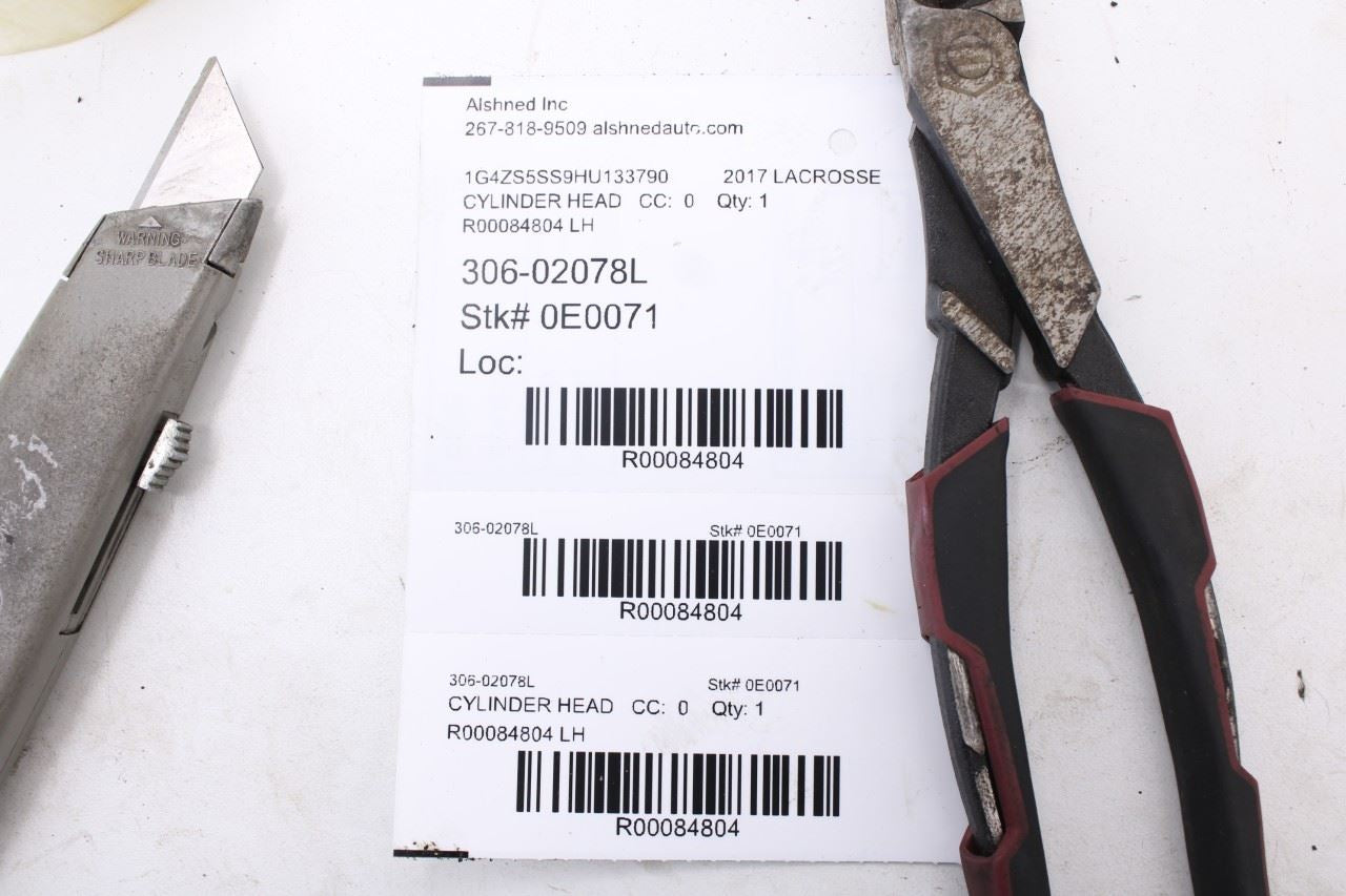 2017-19 Buick Lacrosse Premium 3.6L Left Side Engine Cylinder Head Assy 12668127 - Alshned Auto Parts