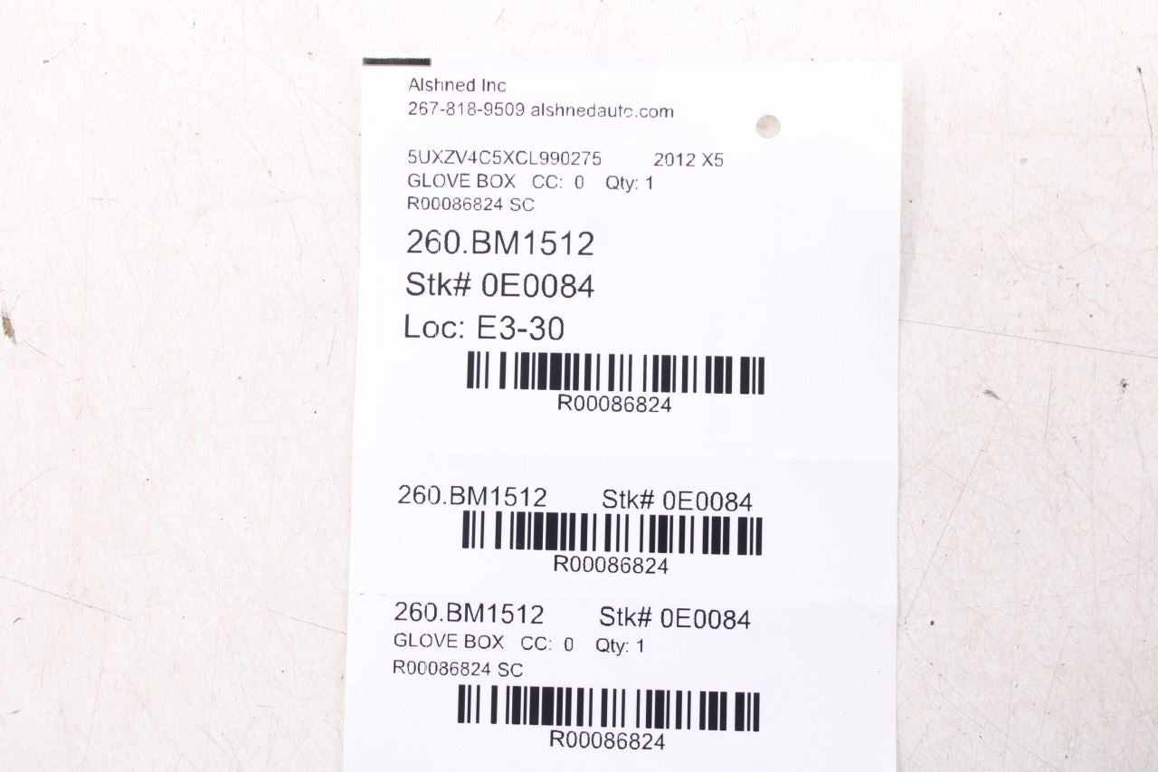 2007-2013 BMW X5 Xdrive35I Glove Box Storage Compartment 51459210998 OEM - Alshned Auto Parts