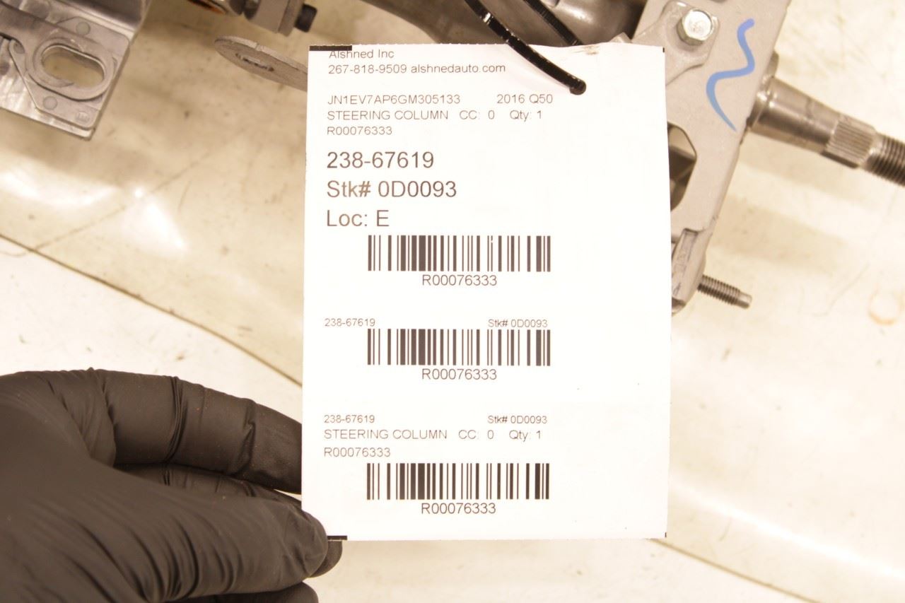 2015-2018 Infiniti Q50 Premium 3.0L RWD Steering Column Assembly 48811-6HA1A OEM - Alshned Auto Parts
