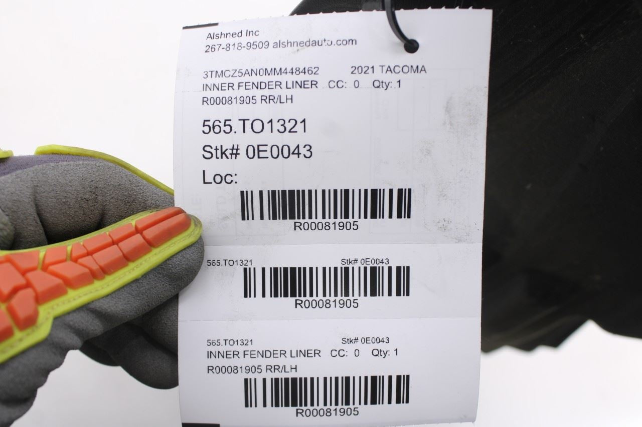 2015-2023 Toyota Tacoma SR5 Rear Left Driver Side Wheelhouse Liner Splash Shield11
