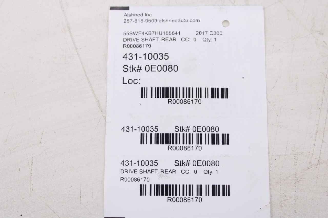 2015-2017 Mercedes-Benz C300 4Matic Sedan 2.0L AWD Rear Drive Shaft Propeller10