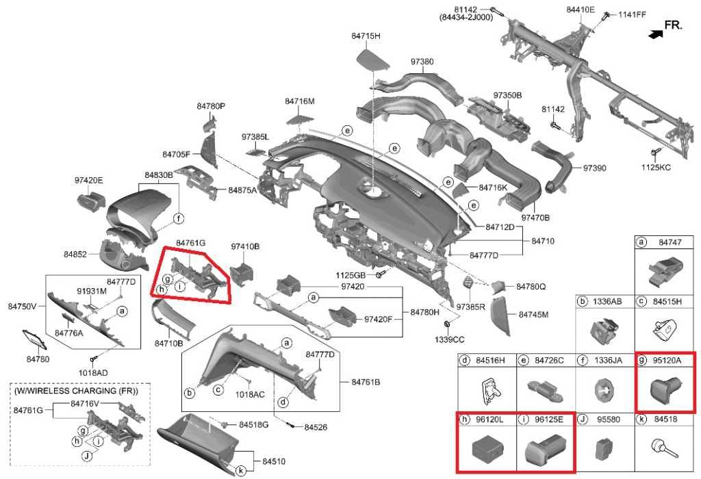2019-21 Hyundai Veloster Center Dash Lower Console Panel Cover Trim 84760-J30001