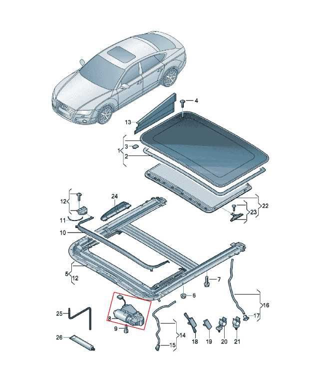 2012-2018 Audi A7 Premium Upper Roof Power Sliding Glass Sunroof Motor 4G89595911