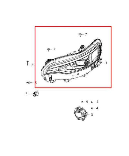 19-23 Jeep Cherokee Latitude Front Driver Left Side Headlight Lamp *ReaD AS IS* - Alshned Auto Parts