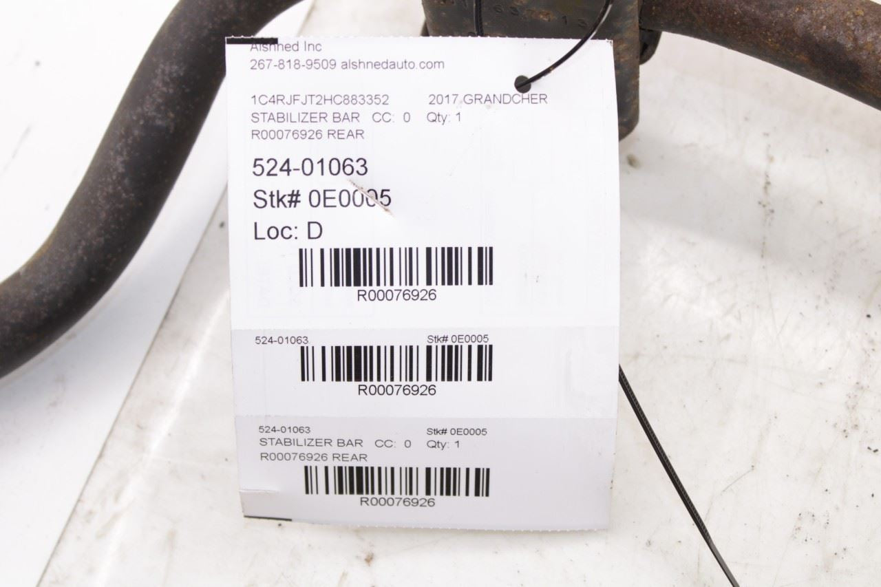 2016-2022 Jeep Grand Cherokee Summit 4x4 Rear Stabilizer Sway Bar 68253186AA OEM - Alshned Auto Parts