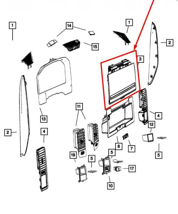 2013-2018 Ram 1500 Upper Glove Box Storage Compartment Door 1NM86DX9AA OEM1