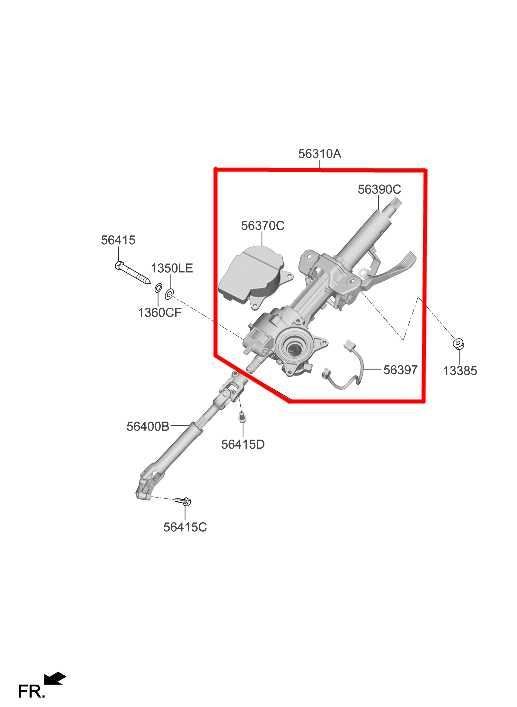 2022-2023 Hyundai Tucson SEL 2.5L AWD Steering Column Assembly 56300CW310 OEM - Alshned Auto Parts