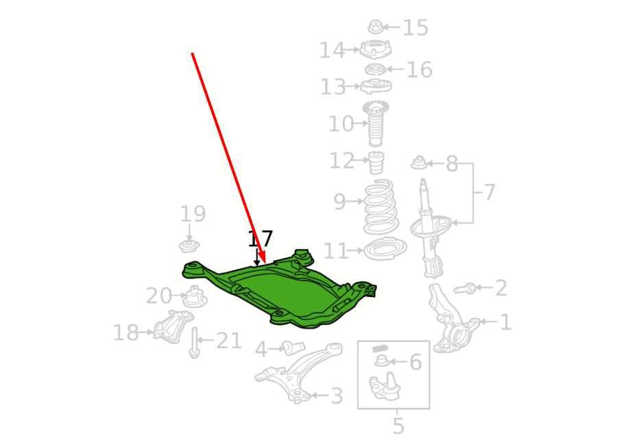 2015-2020 Toyota Sienna LE 3.5L FWD Front Crossmember Subframe 51100-08081 OEM - Alshned Auto Parts