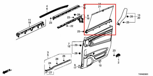 18-26 Honda Odyssey Touring Rear Sliding Door Left Window Blind Roller Sunshade - Alshned Auto Parts