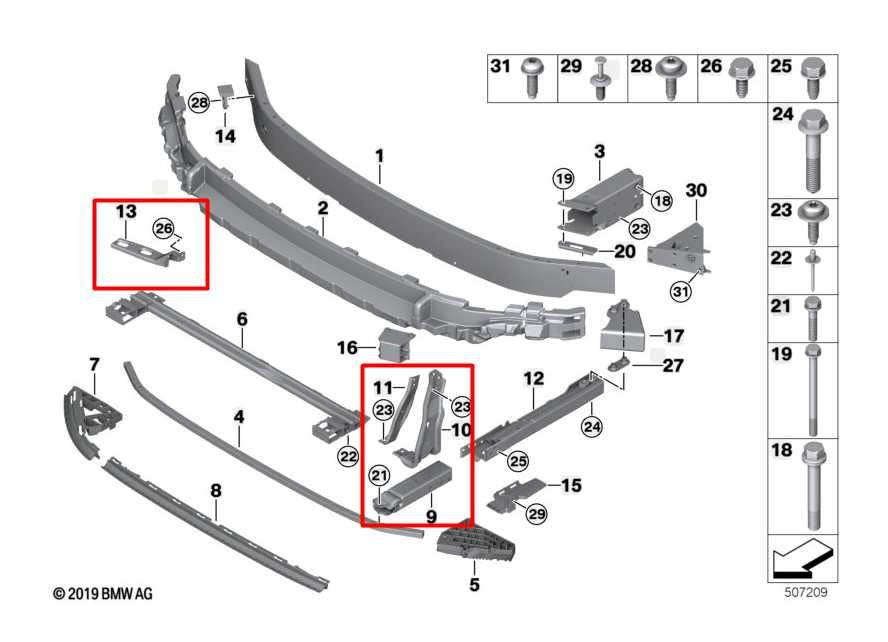 14-24 Mini Hardtop Cooper Front Bumper Right Side Support Mount Bracket Set of 3 - Alshned Auto Parts