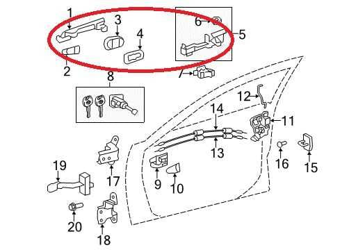 2007-11 Toyota Camry LE Front Right Side Exterior Door Handle 69211-06060-B1 OEM - Alshned Auto Parts