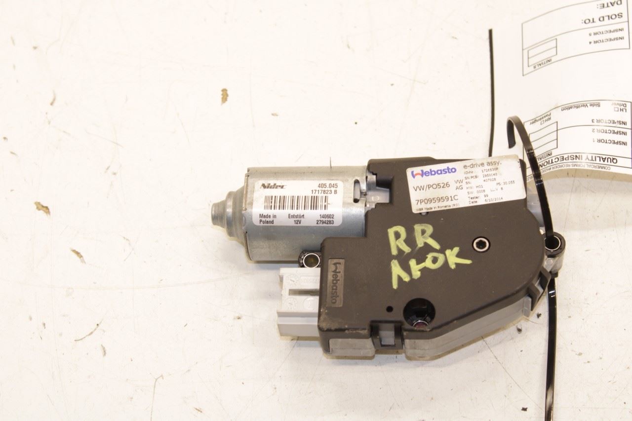2011-2018 Porsche Cayenne Platinum Rear Sunroof Sun Roof Motor 7P0959591C OEM - Alshned Auto Parts