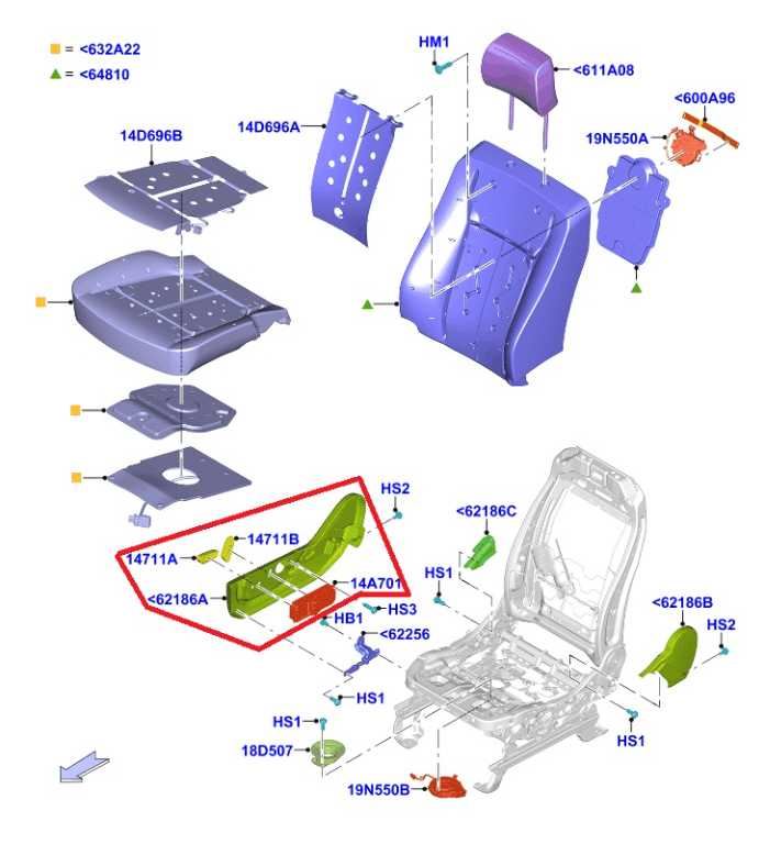 22-26 Ford Expedition MAX XLT FR Right Power Seat Adjustment Switch NL1T14A701AA - Alshned Auto Parts