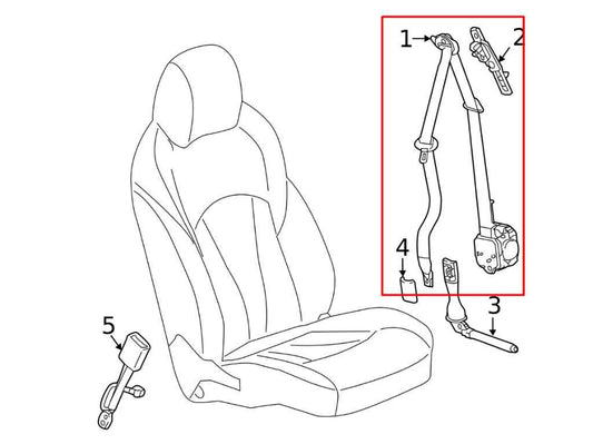 17-19 Buick LaCrosse Premium 3.6L Front Passenger Right Side Seat Belt Retractor - Alshned Auto Parts