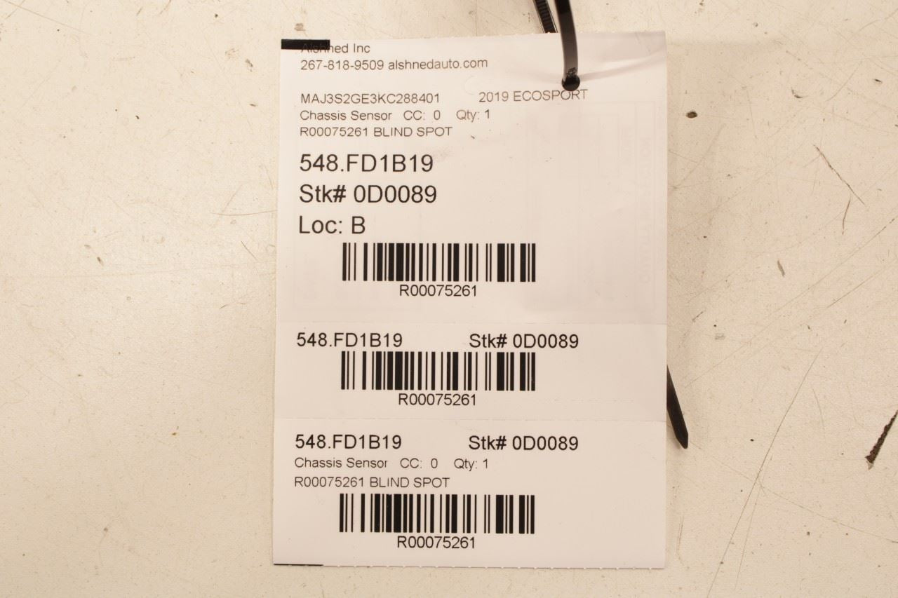 2018-2022 Ford Ecosport SE Rear Right Blind Spot Detection Radar Contol Module - Alshned Auto Parts