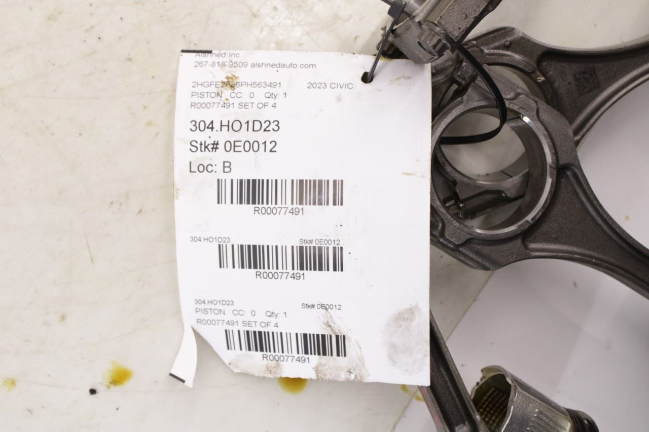 16-24 Honda Civic Sport 2L Engine Piston with Connecting Rod Set 4 13020-5BA-A00 - Alshned Auto Parts