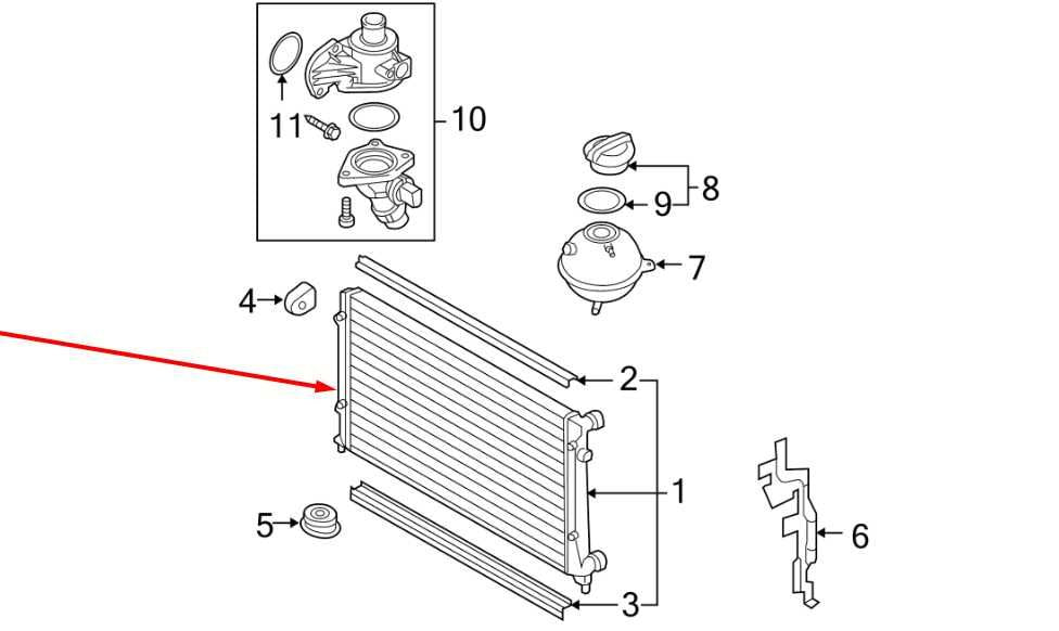 2006-2009 Volkswagen Golf GTI 2.0L Engine Cooling Radiator 1K0121251AB OEM1