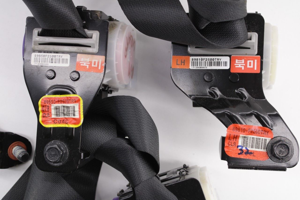 16-20 Hyundai Elantra Rear RH LH Side and Center 2nd Row Seat Belt Retractor Set - Alshned Auto Parts