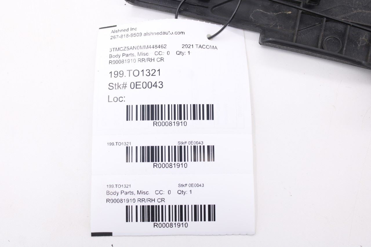 16-23 Toyota Tacoma SR5 Rear Right Truck Bed Upper Rail Molding 6624804050 *ReaD16