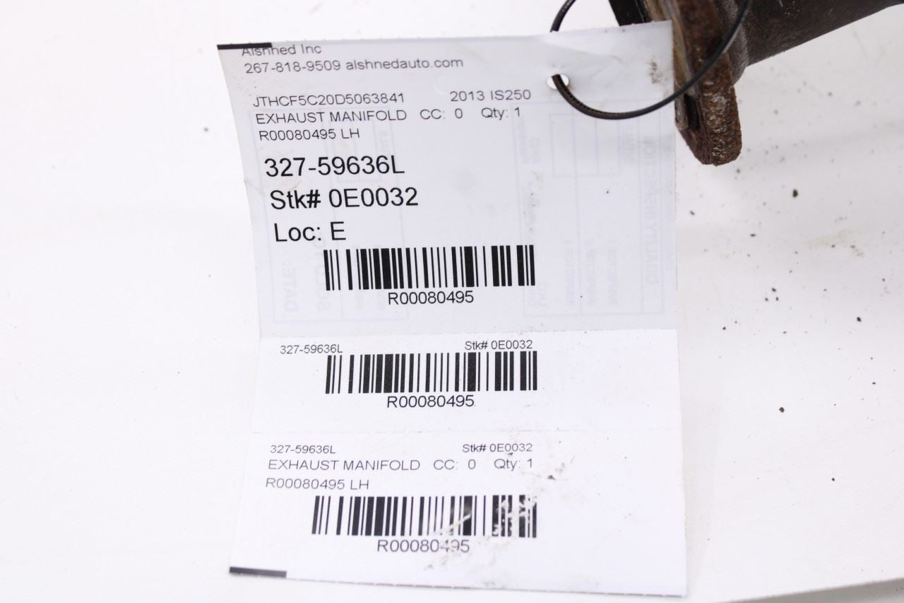 2013-2015 Lexus IS250 2.5L AWD Left Side Exhaust System Manifold 17150-31790 OEM - Alshned Auto Parts