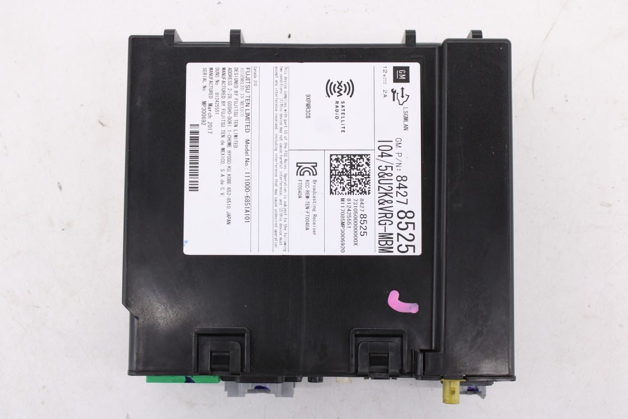 2018 Chevrolet Equinox LT Fujitsu Ten Satellite Radio Receiver 84278525 OEM2