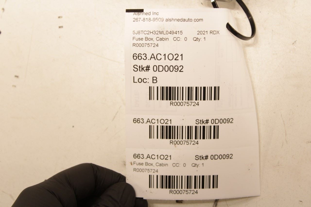 19-21 Acura RDX SH-AWD 2.0L AWD Cabin Instrument Panel Fuse Relay Junction Block - Alshned Auto Parts