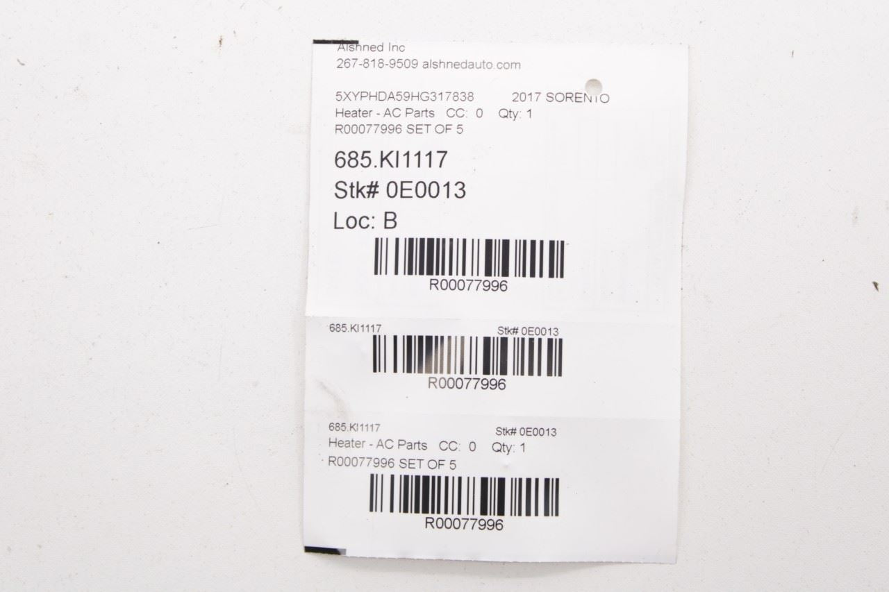 2016-2020 Kia Sorento EX HVAC Blend Door Actuator Motor Set of 5 97159-4R150 OEM - Alshned Auto Parts