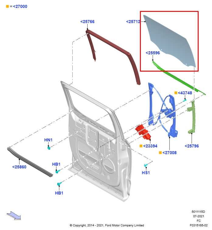 15-22 Ford F150 XLT 3.5L Rear Driver Left Side Door Window Glass FL34-1625713-C - Alshned Auto Parts